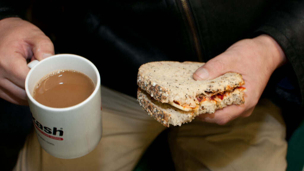 Tea and sandwich